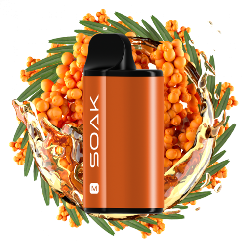 Электронная сигарета SOAK M 4000 затяжек - Sea Buckthorn Tea (Облепиховый чай)