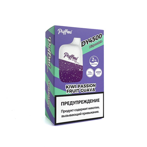 Электронная сигарета Puffmi DY 4500 затяжек - Kiwi Passion Fruit Guava (Киви Маракуйя Гуава)