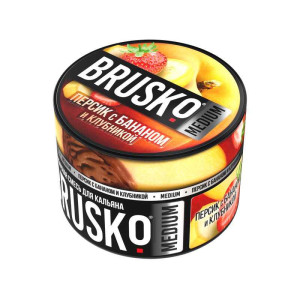 Смесь BRUSKO MEDIUM 50г - Персик с бананом и клубникой