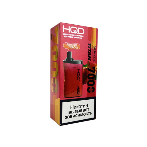 Электронная сигарета HQD TITAN 7000 затяжек - Яблоко персик