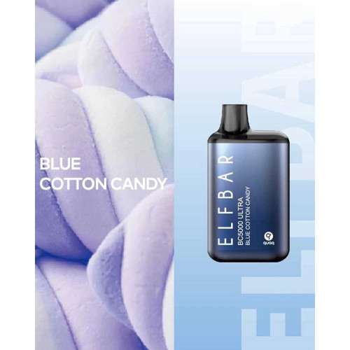 Электронная сигарета Elf Bar BC Ultra 5000 затяжек - Blue Cotton Candy (Голубая сахарная вата)