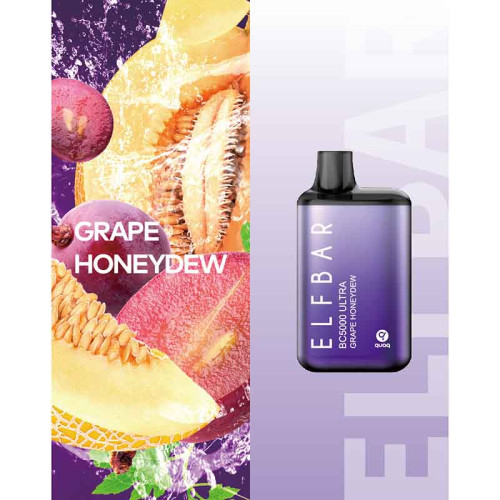 Электронная сигарета Elf Bar BC Ultra 5000 затяжек - Grape honeydew (Виноград и медовая дыня)