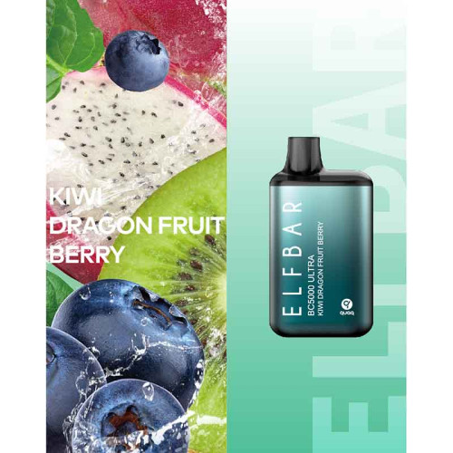 Электронная сигарета Elf Bar BC Ultra 5000 затяжек - Kiwi Dragon Fruit Berry (Киви Питайя Ягоды)
