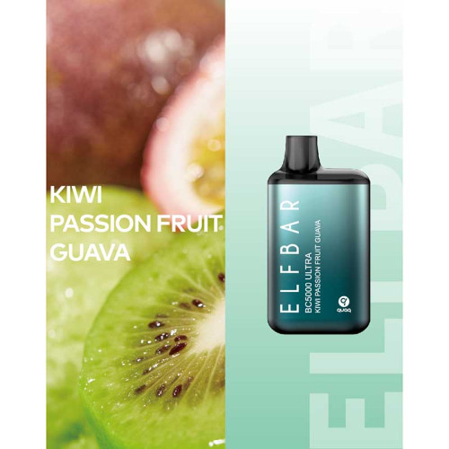 Электронная сигарета Elf Bar BC Ultra 5000 затяжек - Kiwi Passion Fruit Guava (Киви Маракуйя Гуава)