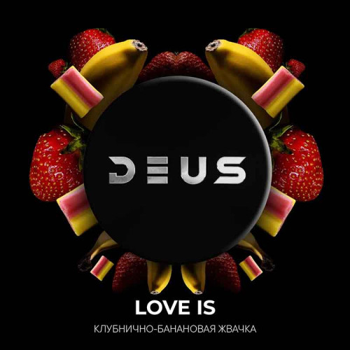 Табак Deus 30г -  Love Is (Клубнично Банановая Жвачка)