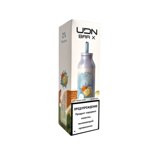 Электронная сигарета UDN BAR X 7000 затяжек - Mint Orange lemon (Мята Апельсин Лимон)