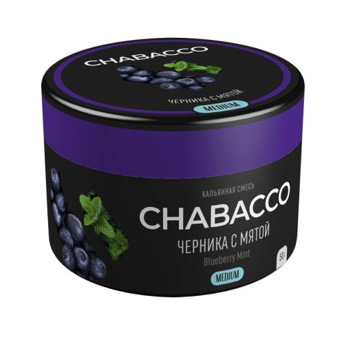 Смесь Chabacco MEDIUM 40г - Blueberry Mint (Черника с мятой)