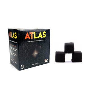 Кокосовый уголь для кальяна ATLAS 18 куб 25мм