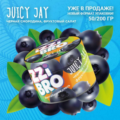 Смесь Izzibro 50г - Juicy Jay (Черная смородина, фруктовый салат)