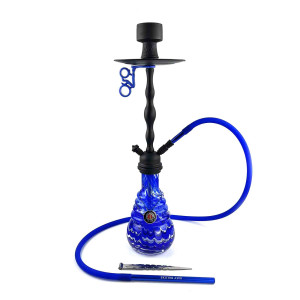 Кальян AMY Deluxe - 630-01 PSM Black Blue 70см (Полный комплект)