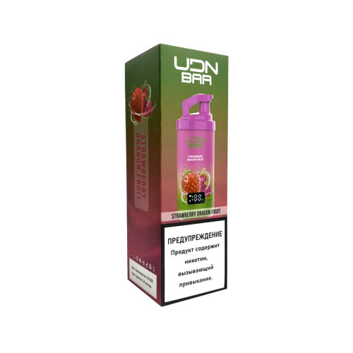 Электронная сигарета UDN BAR X 7000 затяжек - Strawberry Dragon Fruit (Клубника Драгонфрут)