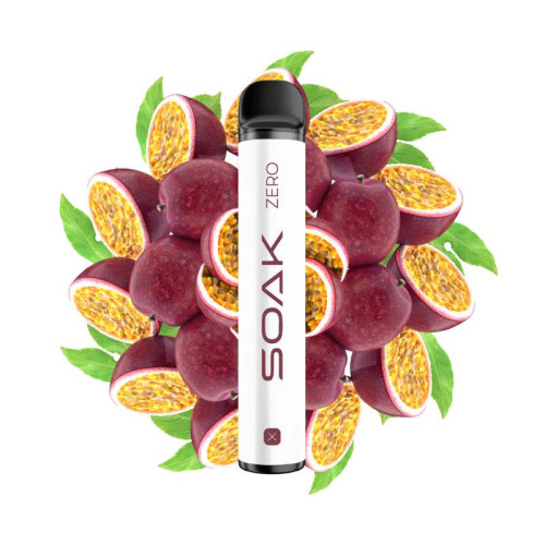Электронная сигарета SOAK X ZERO 2200 затяжек - Passion Bubble (Маракуйя)