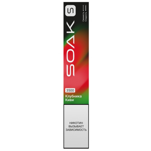 Электронная сигарета SOAK Pods S 3500 затяжек - Strawberry Kiwi (Клубника Киви)