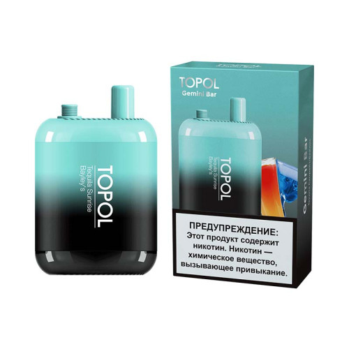 Электронная сигарета TOPOL Gemini Bar 10000 затяжек - Текила Санрайз / Бейлис