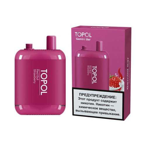 Электронная сигарета TOPOL Gemini Bar 10000 затяжек - Ред Булл / клубника