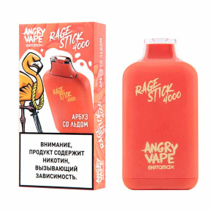 Электронная сигарета  ANGRY VAPE RAGE STICK 4000 - Арбуз со льдом