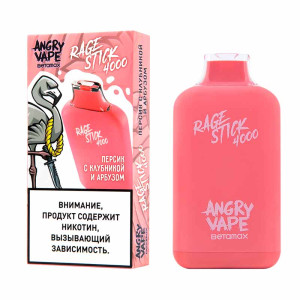 Электронная сигарета  ANGRY VAPE RAGE STICK 4000 - Персик с клубникой и арбузом