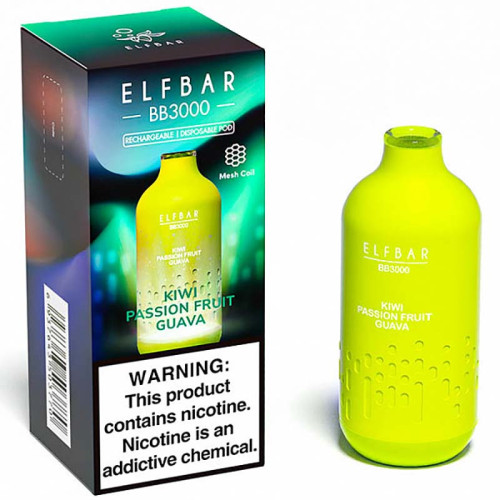 Электронная сигарета Elf Bar BB 3000 затяжек - Киви Маракуйя Гуава