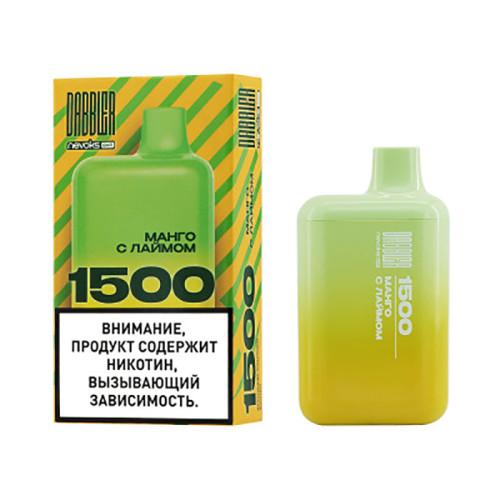Электронная сигарета DABBLER 1500 затяжек - Манго Лайм