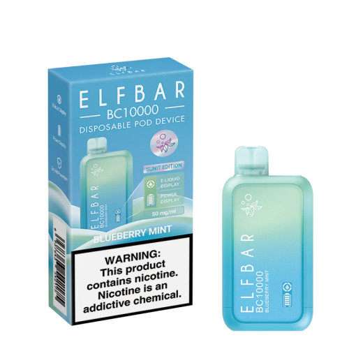 Электронная сигарета Elf Bar BC 10000 затяжек - Blueberry mint (Черника мята)