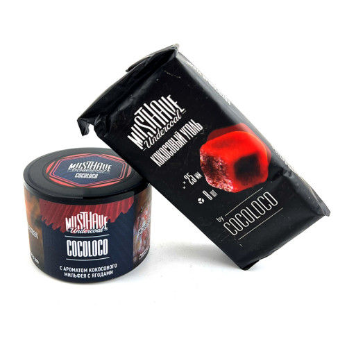 Табак Must Have 40г - Cocoloco (Кокосовый мильфей с ягодами) х уголь Coco Loco” 25мм (8шт)