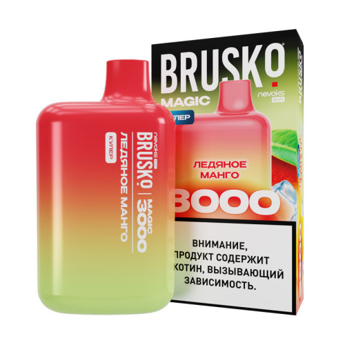 Электронная сигарета BRUSKO MAGIC 3000 затяжек - Манго Лед
