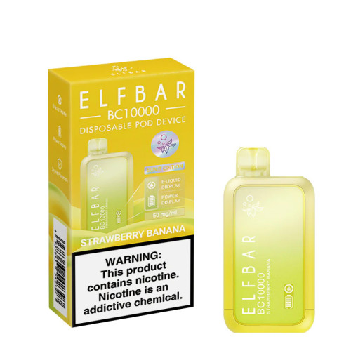 Электронная сигарета Elf Bar BC 10000 затяжек - Strawberry banana (Клубника банан)