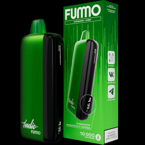 Электронная сигарета Fummo INDIC 10000 затяжек - Клубника Киви
