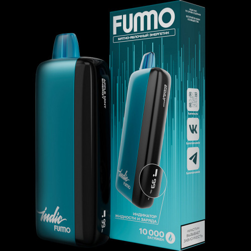 Электронная сигарета Fummo INDIC 10000 затяжек - Мятно яблочный энергетик
