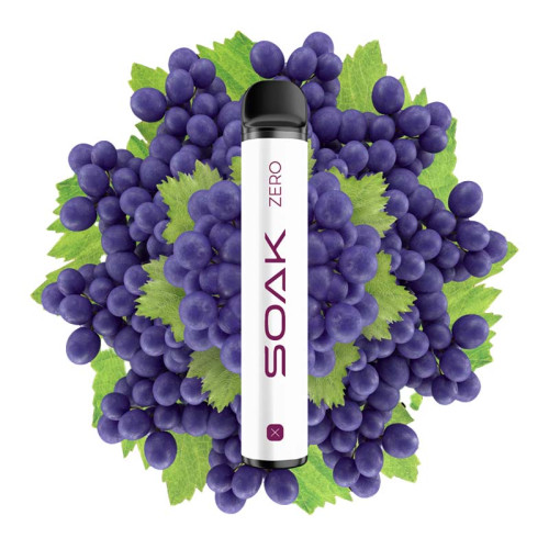 Электронная сигарета SOAK X ZERO 2200 затяжек - Isabella Grapes (Виноград)