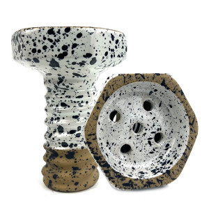 Чаша для кальяна Thor Bowls Evil Screw Glaze Белая Фанел