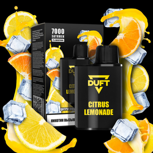 Электронная сигарета DUFT 7000 затяжек - Citrus Lemonade (Цитрус Лимонад)