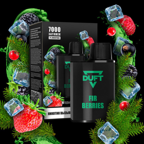 Электронная сигарета DUFT 7000 затяжек - Fir Berries (Хвоя Ягоды)