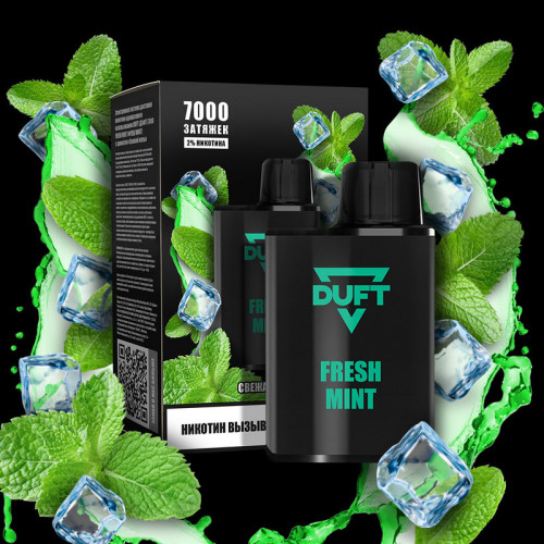 Электронная сигарета DUFT 7000 затяжек - Fresh Mint (Свежая Мята)