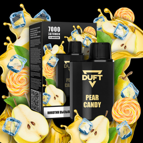 Электронная сигарета DUFT 7000 затяжек - Pear Candy (Груша Леденцы)