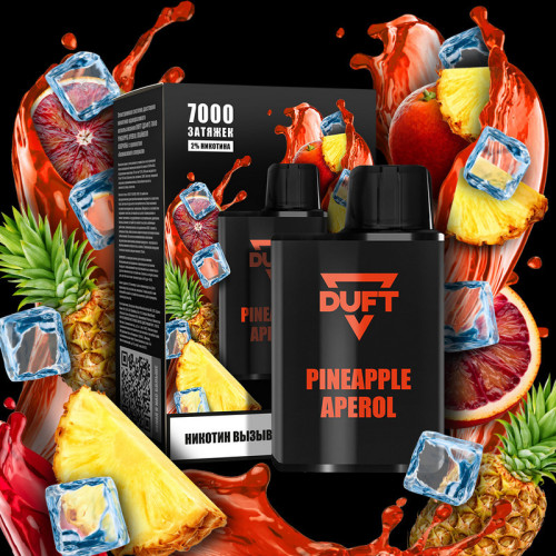 Электронная сигарета DUFT 7000 затяжек - Pineapple Aperol (Ананас Апероль)