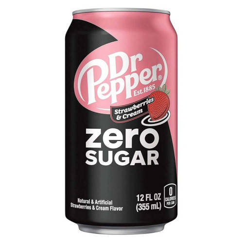 Напиток газ. Dr. Pepper - Strawberries Cream Zero (Америка) 355мл