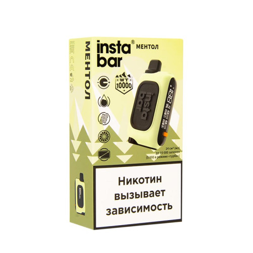 Электронная сигарета PLONQ INSTABAR 10000 затяжек - Ментол