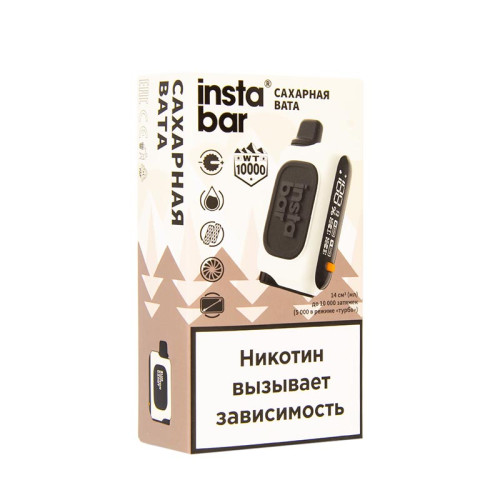 Электронная сигарета PLONQ INSTABAR 10000 затяжек - Сахарная Вата
