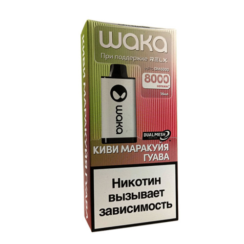 Электронная сигарета Waka DM 8000 затяжек - Kiwi Passion Fruit Guava (Киви Маракуйя Гуава)