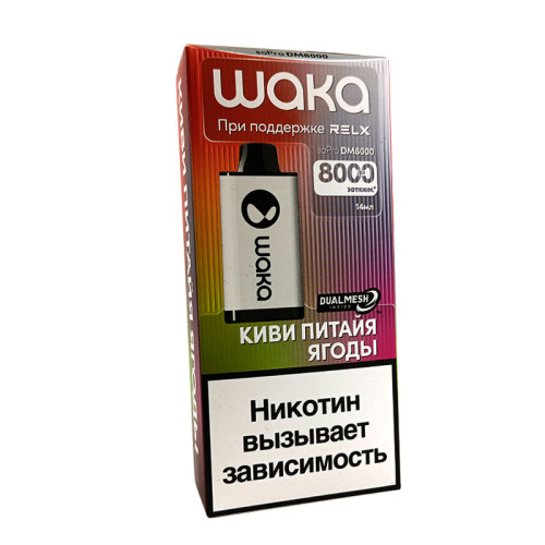 Электронная сигарета Waka DM 8000 затяжек - Kiwi Pitahaya Berries (Киви Питахайя Ягоды)