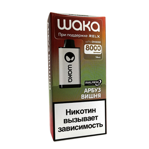 Электронная сигарета Waka DM 8000 затяжек - Watermelon Cherry (Арбуз Вишня)