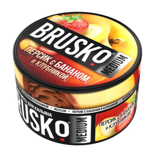 Смесь BRUSKO MEDIUM 250г - Персик с бананом и клубникой