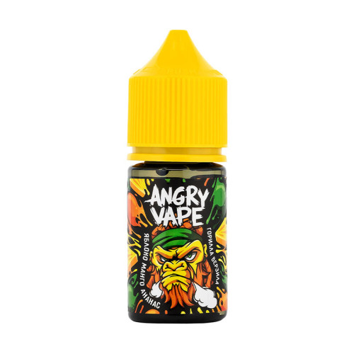 Жидкость Angry Vape - Горилла Верзила (Яблоко с манго и ананасом) 30мл 20мг