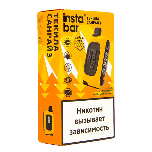 Электронная сигарета PLONQ INSTABAR 10000 затяжек - Текила санрайз