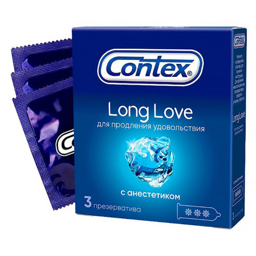 Презервативы CONTEX №3 Long Love (с анестетиком)