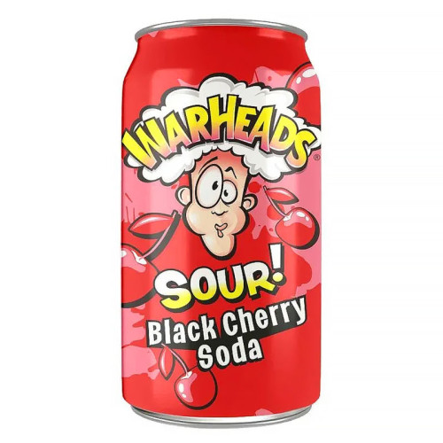 Напиток Warheads - Black Cherry Sour Soda (Черная вишня) 355м