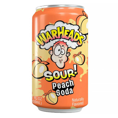 Напиток Warheads - Peach Sour Soda (Персик) 355мл