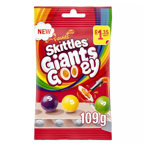 Драже Skittles - Giants GOOEY (С начинкой) 109г