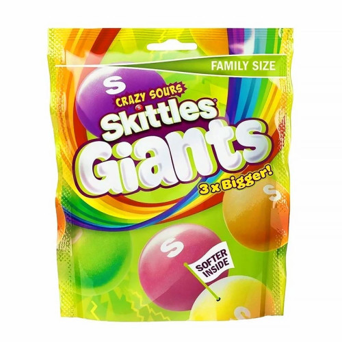 Драже Skittles - GIANTS (Кислые фрукты) 132г